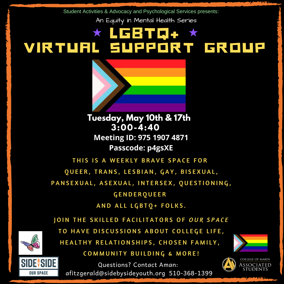 LGBTQ+ Virtual Support Group | Student Services